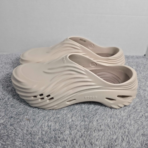 Crocs‎ Echo Wave Clogs Mens 9 Womens 11 Almond Tint 210521-0LL Slip-On Shoes NEW main image 10